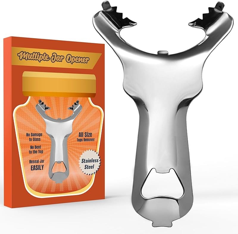 Mason Jar Opener, Vintage Canning Lid Opener, No dents or Damage Jar Lid Opener, Multi-purpose Easy Twist Jar Open Tool for Pickling and Jarring Fans - Product Image