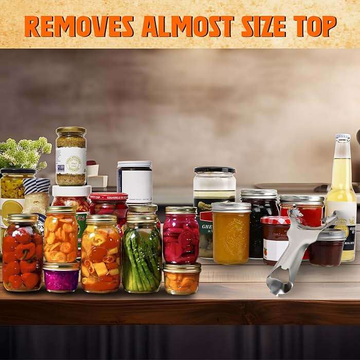 Mason Jar Opener, Vintage Canning Lid Opener, No dents or Damage Jar Lid Opener, Multi-purpose Easy Twist Jar Open Tool for Pickling and Jarring Fans - Image 2