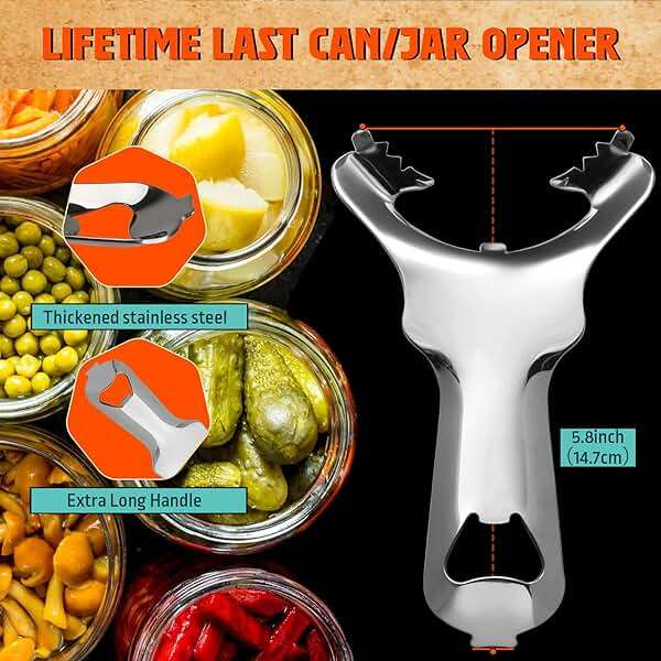 Mason Jar Opener, Vintage Canning Lid Opener, No dents or Damage Jar Lid Opener, Multi-purpose Easy Twist Jar Open Tool for Pickling and Jarring Fans - Image 8