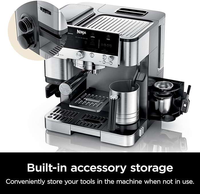 Ninja Luxe Café Premier 3-in-1 Espresso Machine, Drip Coffee, & Rapid Cold Brew | Built-in Coffee Grinder, Hands-Free Milk Frother, Assisted Tamper for Cappuccinos & Lattes | Stainless Steel | ES601 - Image 14
