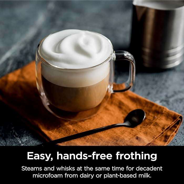 Ninja Luxe Café Premier 3-in-1 Espresso Machine, Drip Coffee, & Rapid Cold Brew | Built-in Coffee Grinder, Hands-Free Milk Frother, Assisted Tamper for Cappuccinos & Lattes | Stainless Steel | ES601 - Image 10