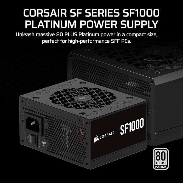 CORSAIR SF1000 (2024) Fully Modular SFX Low Noise 80 Plus Platinum Power Supply – ATX 3.1 Compliant, PCIe 5.1 Ready, Small Form Factor, Bracket Included – Black - Image 2