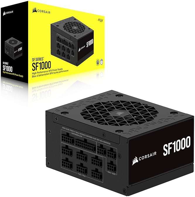 CORSAIR SF1000 (2024) Fully Modular SFX Low Noise 80 Plus Platinum Power Supply – ATX 3.1 Compliant, PCIe 5.1 Ready, Small Form Factor, Bracket Included – Black - Image 7