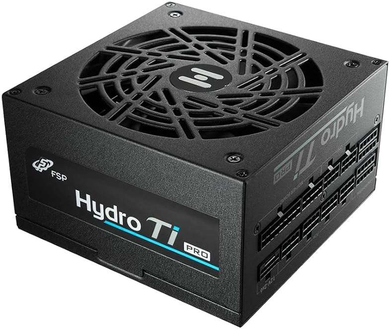 FSP Hydro Ti PRO 1000W Power Supply, ATX3.1 PCIe 5.1 Ready, 80 Plus & Cybenetics Titanium Efficiency, Native 12V-2x6 Connector, Lambda A++ w/135mm FDB Fan, 10 Year Warranty (HTI-1000M-GEN5) - Image 1