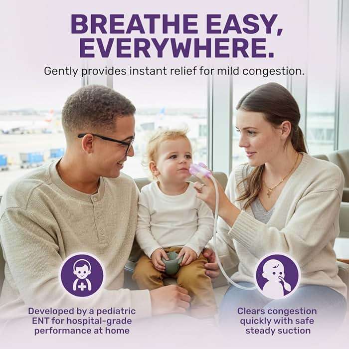 Dr. Noze Best NozeBot On the Go Nasal Aspirator - Pediatric ENT Designed Electric Nose Sucker for Babies and Toddlers, Portable and Easy to Clean, Battery Powered Relief for Mild Congestion - Image 2