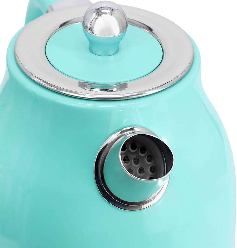 MegaChef 1.7 Quart Electric Tea Kettle and 2 Slice Toaster Combo (Turquoise) - Image 9