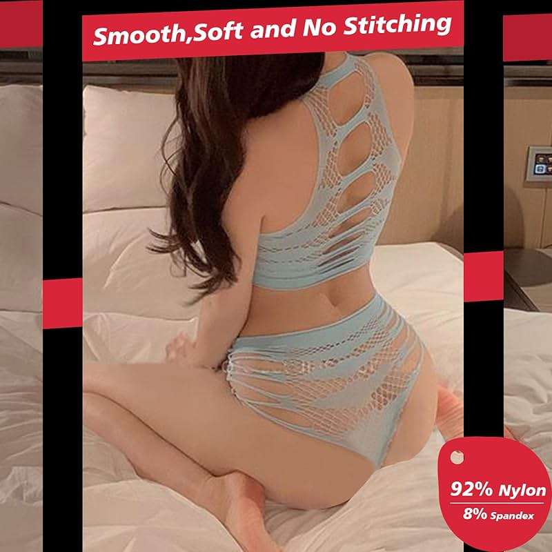 Famstar Sexy Lingerie for Women Naughty Fishnet Lingerie Set Bodysuit Outfits Teddy Erotic Sheer Mesh - Image 5