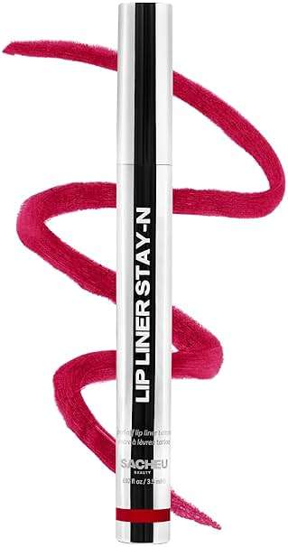 Sacheu Lip Liner STAY-N Peel Off Lip Stain — Long Lasting Waterproof Lip Tint with Hyaluronic Acid & Vitamin E — Transfer Proof Matte Finish, Vegan & Cruelty-Free (getREDy) - Image 1