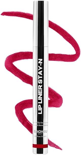 Sacheu Lip Liner STAY-N Peel Off Lip Stain — Long Lasting Waterproof Lip Tint with Hyaluronic Acid & Vitamin E — Transfer Proof Matte Finish, Vegan & Cruelty-Free (getREDy) - Product Image