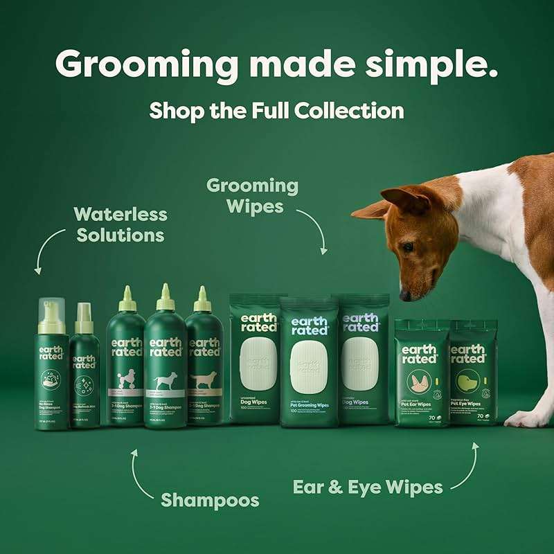 Earth Rated Dog Detangler Shampoo & Conditioner, Hypoallergenic 3-in-1 for Dogs & Puppies, Deodorizing, 98.5% Natural Origin Ingredients, for Doodles & Poodles, 16 oz - Image 9