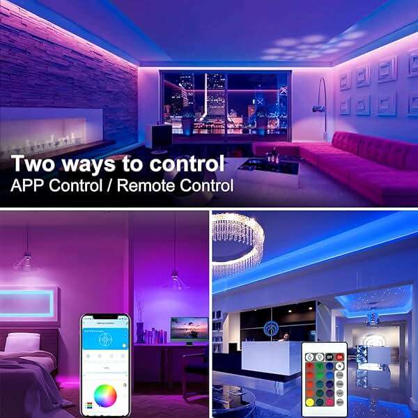 DAYBETTER LED Strip Lights 130ft Lights Strip for Bedroom, Desk, Indoor Room Bedroom Brithday Gifts RGB Decor with Remote and 24V Power Supply - Image 5