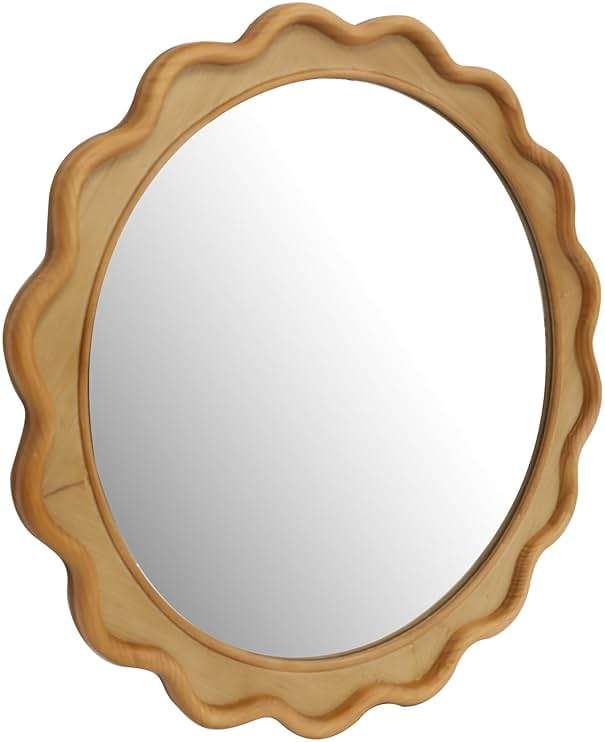 RiteSune Round Mirror 30 Inch, Farmhouse Wall Decor, Large Rustic Circle for Living Room, Bathroom, Entryway - Image 7