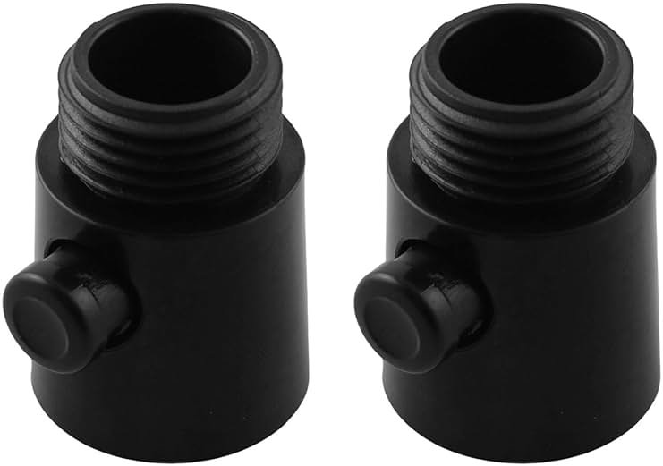 Maxmoral 2PCS Shower Head Shut Off Valve Button Type Water Flow Control Valve RV Bathroom Shower Sprayer Quick Switch Shut Off Valve G1/2 Universal Size Flow Control Valve Black - Product Image