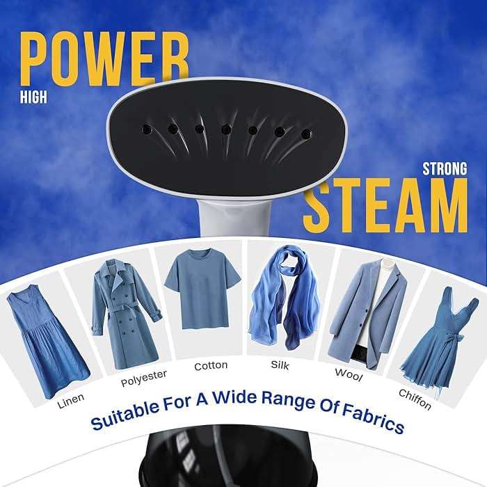 Rolipo Steamer for Clothes 1350W, Clothes Steamer for Home, Office, Travel, Upgraded 400ML Large Capacity Water Tank, Wrinkle Remover - Image 3