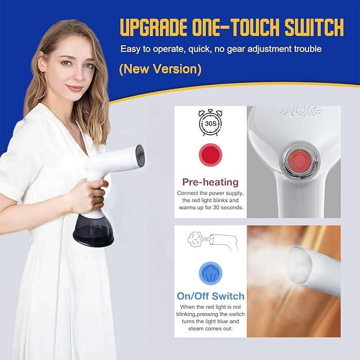 Rolipo Steamer for Clothes 1350W, Clothes Steamer for Home, Office, Travel, Upgraded 400ML Large Capacity Water Tank, Wrinkle Remover - Image 7