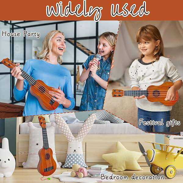 Kids Toy Ukulele Guitar,17 Inch Classical Guitar Musical Toy,4 Strings Guitar Ukulele Educational Learning Toy for Toddlers and Preschoolers - Image 6