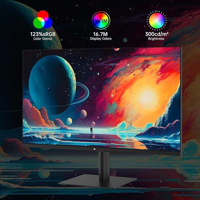 KTC 27 Inch QHD Computer Monitor - 144Hz Gaming PC Monitor 2K, 4000:1 Contrast, 129% sRGB, Adaptive Sync, HDMI DP, Anti-Blue Light, 3-Side Frameless, for Casual Games and Work, VESA Mount H27T27S - Image 3