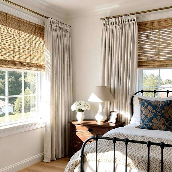 CAPALOCA Natural Linen Pinch Pleated Curtains Blackout, 100% Black Out Curtains 96 inch Long for Bedroom, Blackout Thermal Insulated Pinch Pleated Drapes for Living Room, 40" W x 96" L, 2 Panels Set - Image 7