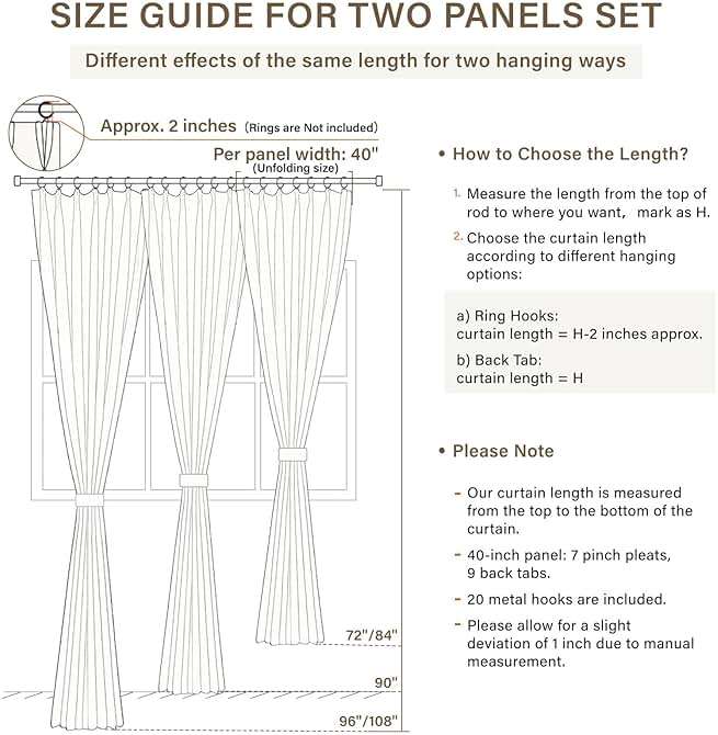CAPALOCA Natural Linen Pinch Pleated Curtains Blackout, 100% Black Out Curtains 96 inch Long for Bedroom, Blackout Thermal Insulated Pinch Pleated Drapes for Living Room, 40" W x 96" L, 2 Panels Set - Image 10