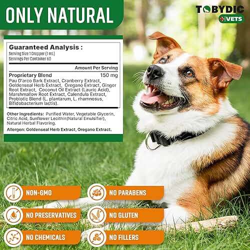 Natural Cats & Dog Yeast Infection Relief - Itchy Skin & Ear Treatment - Reduces Irritation & Relieves Itching and Allergy - Herbal Medicine Drops Supplement - Image 7