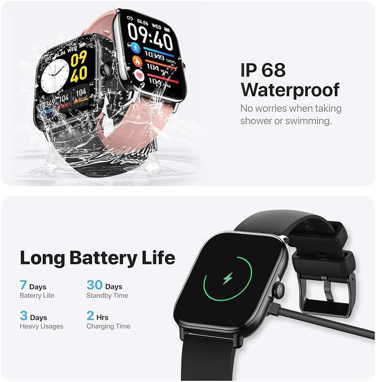 Leeyalan Smart Watch for Men Women (Answer/Make Calls/AI Voice Control) 1.91" for Android Phones iPhone Samsung Compatible IP68 Waterproof/Heart Rate/Sleep Tracker/116 Sport Modes. - Image 6
