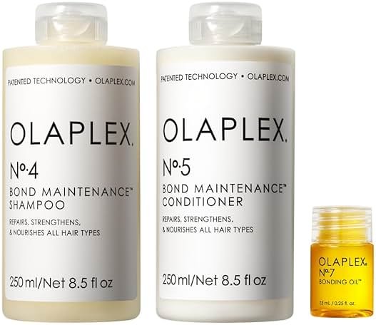 Olaplex Wash and Shine Hair Kit: No. 4, 5, 7, Shampoo & Conditioner Set to Cleanse, Hydrate, & Control Frizz Up to 72 Hours, Bonding Oil for Shine & Protect, For All Hair Types - Product Image