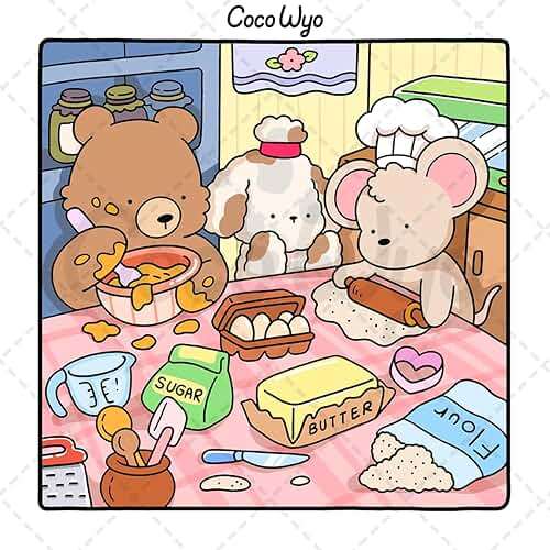 Cozy Friends: Coloring Book for Adults and Teens Featuring Super Cute Animal Characters with Easy and Simple Designs for Relaxation - Image 3