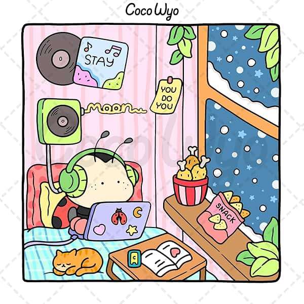 Cozy Friends: Coloring Book for Adults and Teens Featuring Super Cute Animal Characters with Easy and Simple Designs for Relaxation - Image 4
