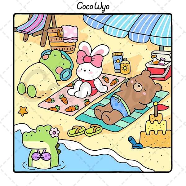 Cozy Friends: Coloring Book for Adults and Teens Featuring Super Cute Animal Characters with Easy and Simple Designs for Relaxation - Image 5