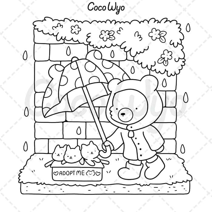 Cozy Friends: Coloring Book for Adults and Teens Featuring Super Cute Animal Characters with Easy and Simple Designs for Relaxation - Image 8