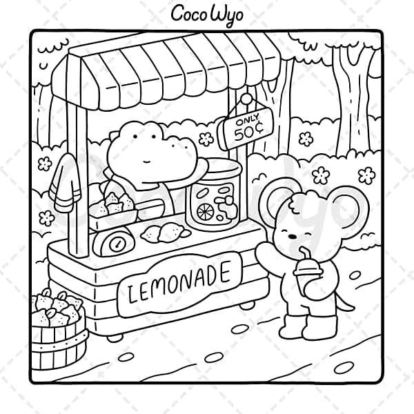 Cozy Friends: Coloring Book for Adults and Teens Featuring Super Cute Animal Characters with Easy and Simple Designs for Relaxation - Image 9