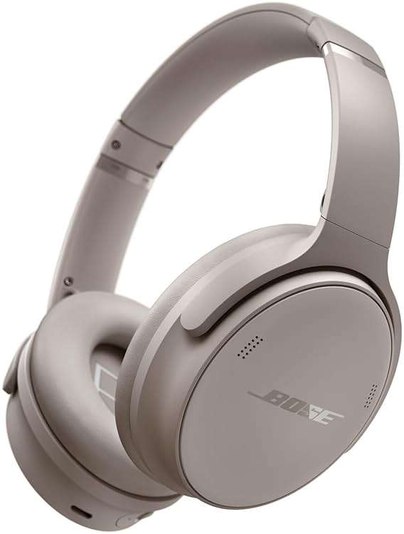 Bose QuietComfort Headphones - Wireless Bluetooth Headphones, Active Over Ear Noise Cancelling and Mic, USB-C Charging, Deep Bass, Up to 24 Hours of Playtime, Sandstone - Image 1