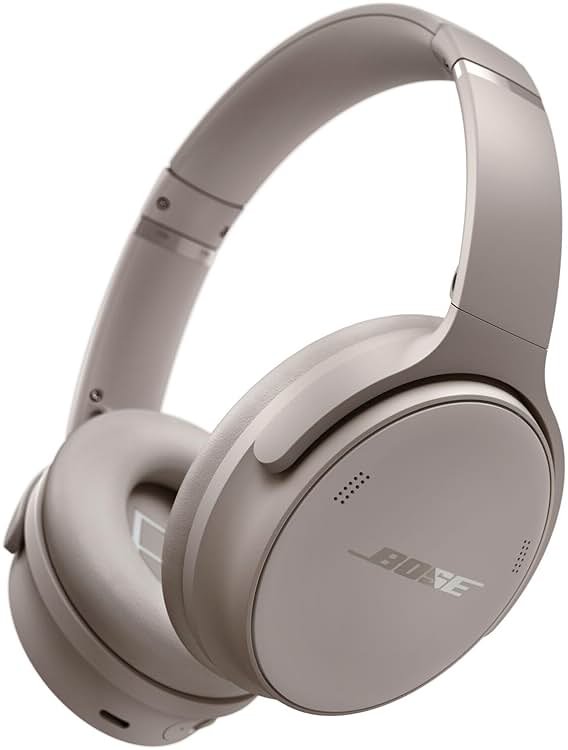 Bose QuietComfort Headphones - Wireless Bluetooth Headphones, Active Over Ear Noise Cancelling and Mic, USB-C Charging, Deep Bass, Up to 24 Hours of Playtime, Sandstone - Product Image