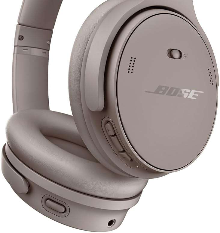 Bose QuietComfort Headphones - Wireless Bluetooth Headphones, Active Over Ear Noise Cancelling and Mic, USB-C Charging, Deep Bass, Up to 24 Hours of Playtime, Sandstone - Image 5