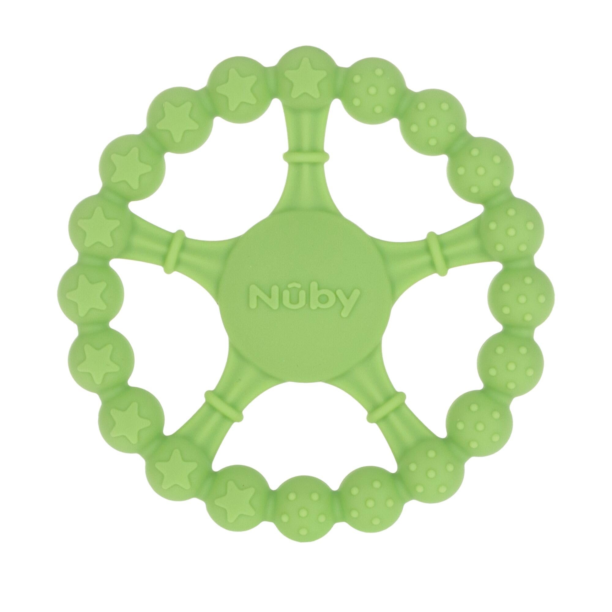 Nuby Silicone Wheel Teether - 3+ Months - Soft, Multi-Textured Baby Teething Toy - Natural Teething Relief for Babies - Product Image