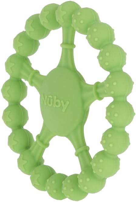 Nuby Silicone Wheel Teether - 3+ Months - Soft, Multi-Textured Baby Teething Toy - Natural Teething Relief for Babies - Image 3