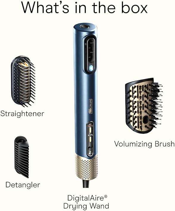 Conair DigitalAire Air Styling System | 4-in-1 Drying and Styling System with 4 Attachments to Detangle, Straighten, Volumize, Dry, Plum, Model 997 - Image 14