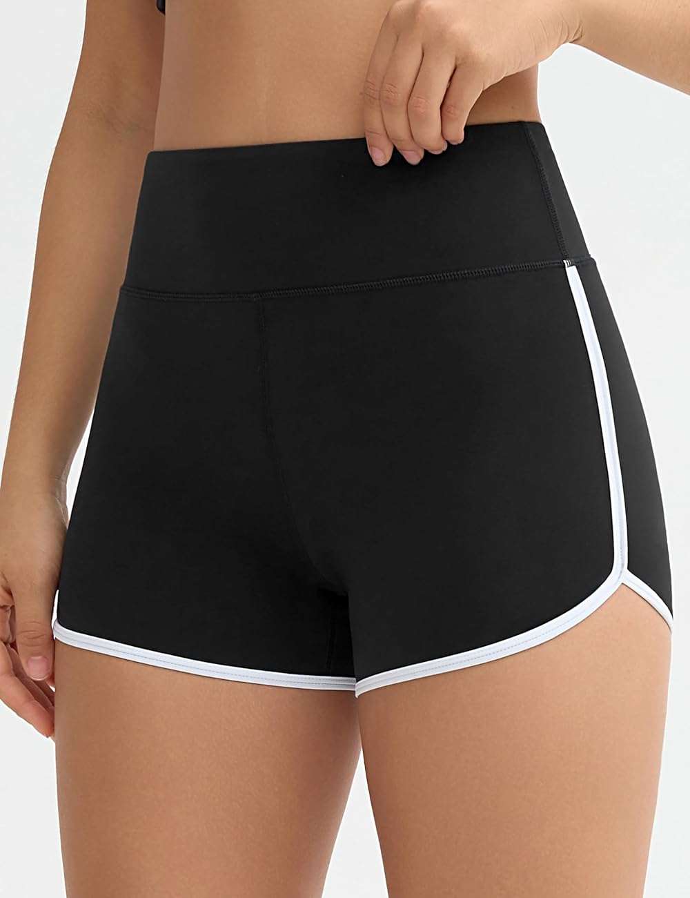 THE GYM PEOPLE Women's High Waist Workout Shorts Breathable Dolphin Split Elastic Lounge Yoga Shorts - Image 4