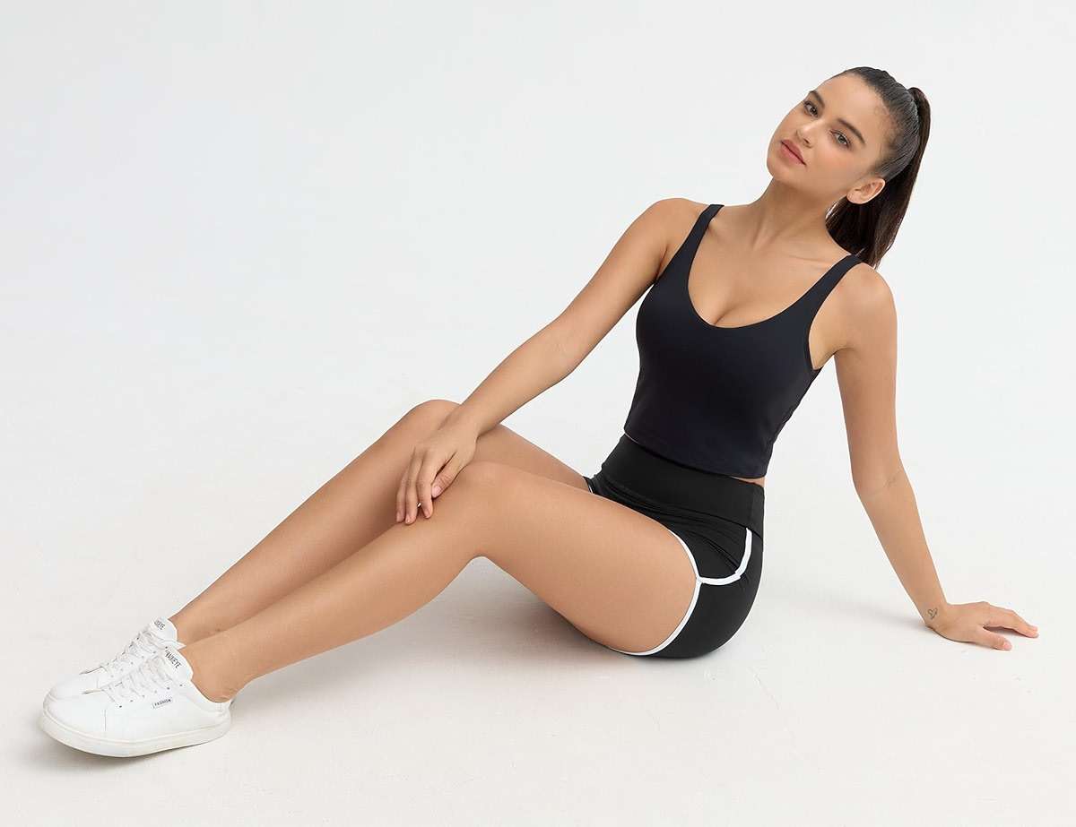 THE GYM PEOPLE Women's High Waist Workout Shorts Breathable Dolphin Split Elastic Lounge Yoga Shorts - Image 6