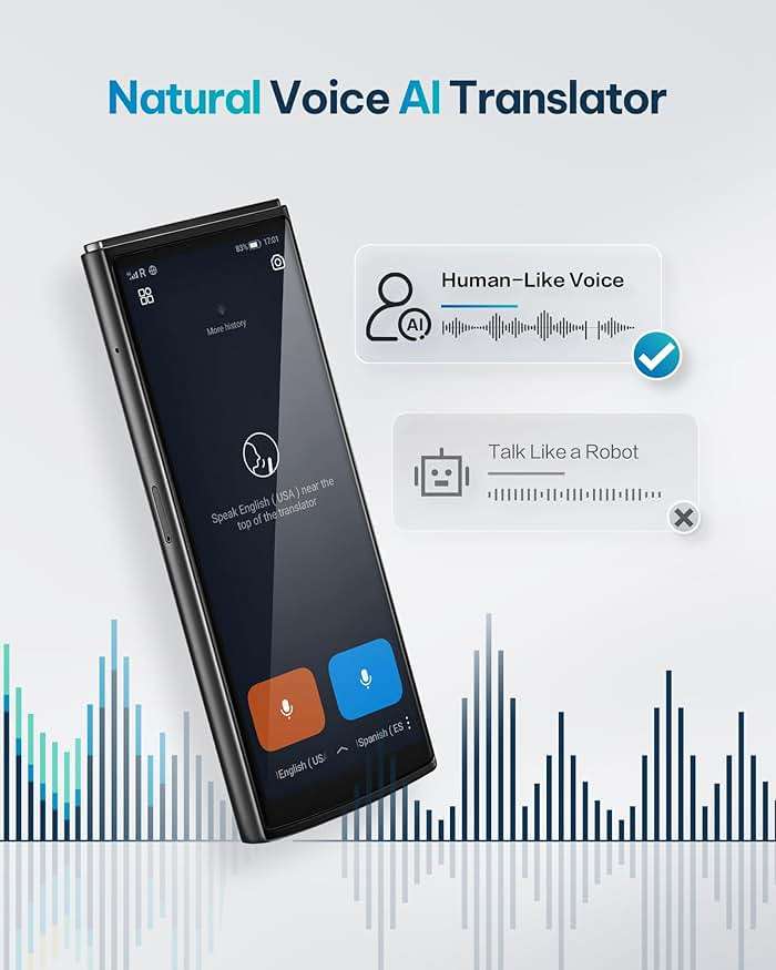 iFLYTEK AI Language Translator Device — 60 Languages, Real-Time Split-Screen & Two-Way Instant Voice Translation, 18 Offline Packs, 2-Year Global Data for K-12 Education, Business, Travel - Image 4