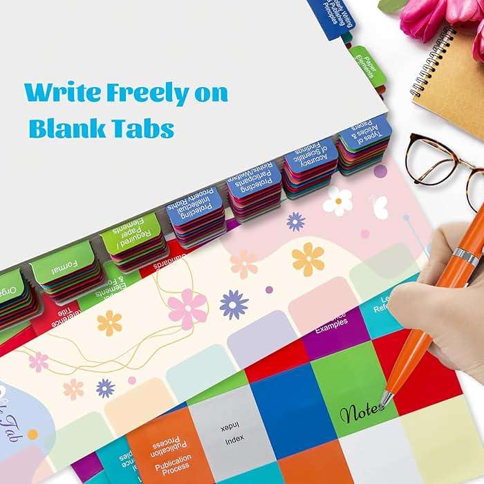 Index Tabs for the APA Publication Manual 7th Edition, Book Tabs of The American Psychological Association (Book not Included), 82 Printed Tabs for Every Chapter, Laminated & Color-Coded - Image 7