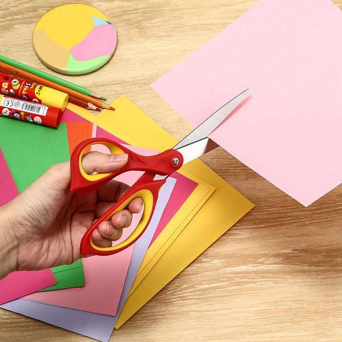 LIVINGO Left Handed Scissors All Purpose - 3 Pack 8.5 Inches Stainless Steel Sharp Adult Scissors for School Office Home Crafting Sewing Cutting Fabric Paper - Image 7