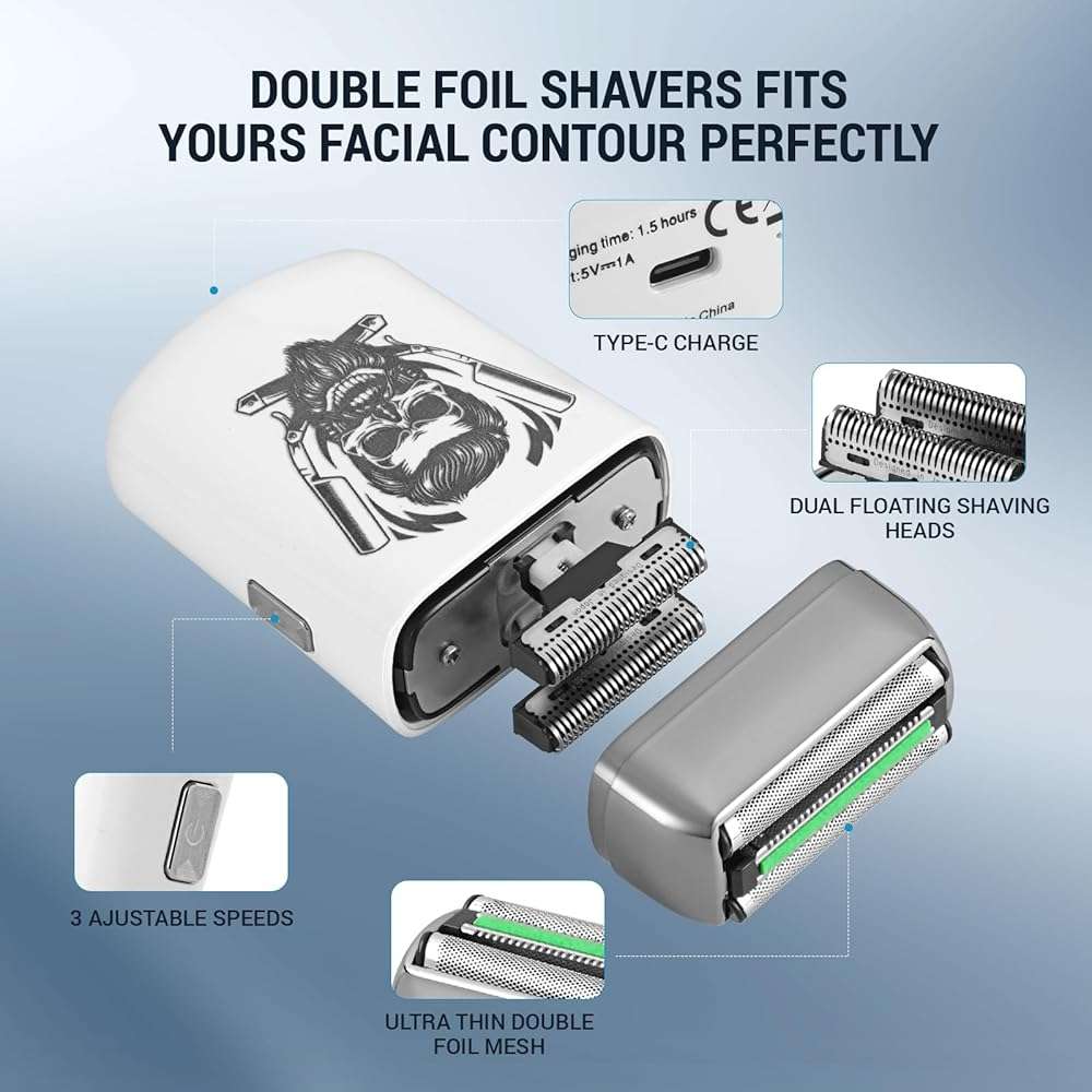 BESTBOMG® Hair Clippers for Men Professional, Hair Clipper, Beard Trimmer & Electric Shaver Kit, Zero-Gapped T-Blade Barber Grooming Kit, LED Display, Rechargeable, Gifts for Men - Image 3