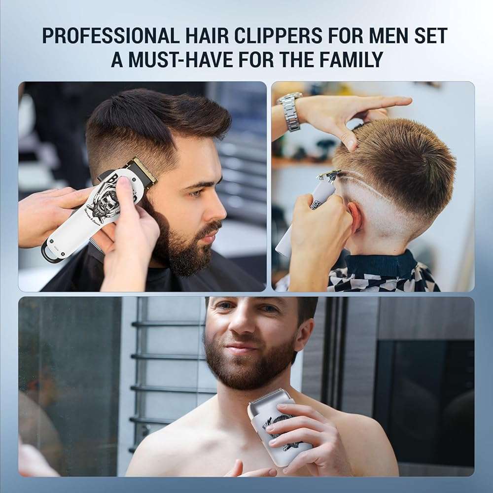 BESTBOMG® Hair Clippers for Men Professional, Hair Clipper, Beard Trimmer & Electric Shaver Kit, Zero-Gapped T-Blade Barber Grooming Kit, LED Display, Rechargeable, Gifts for Men - Image 7