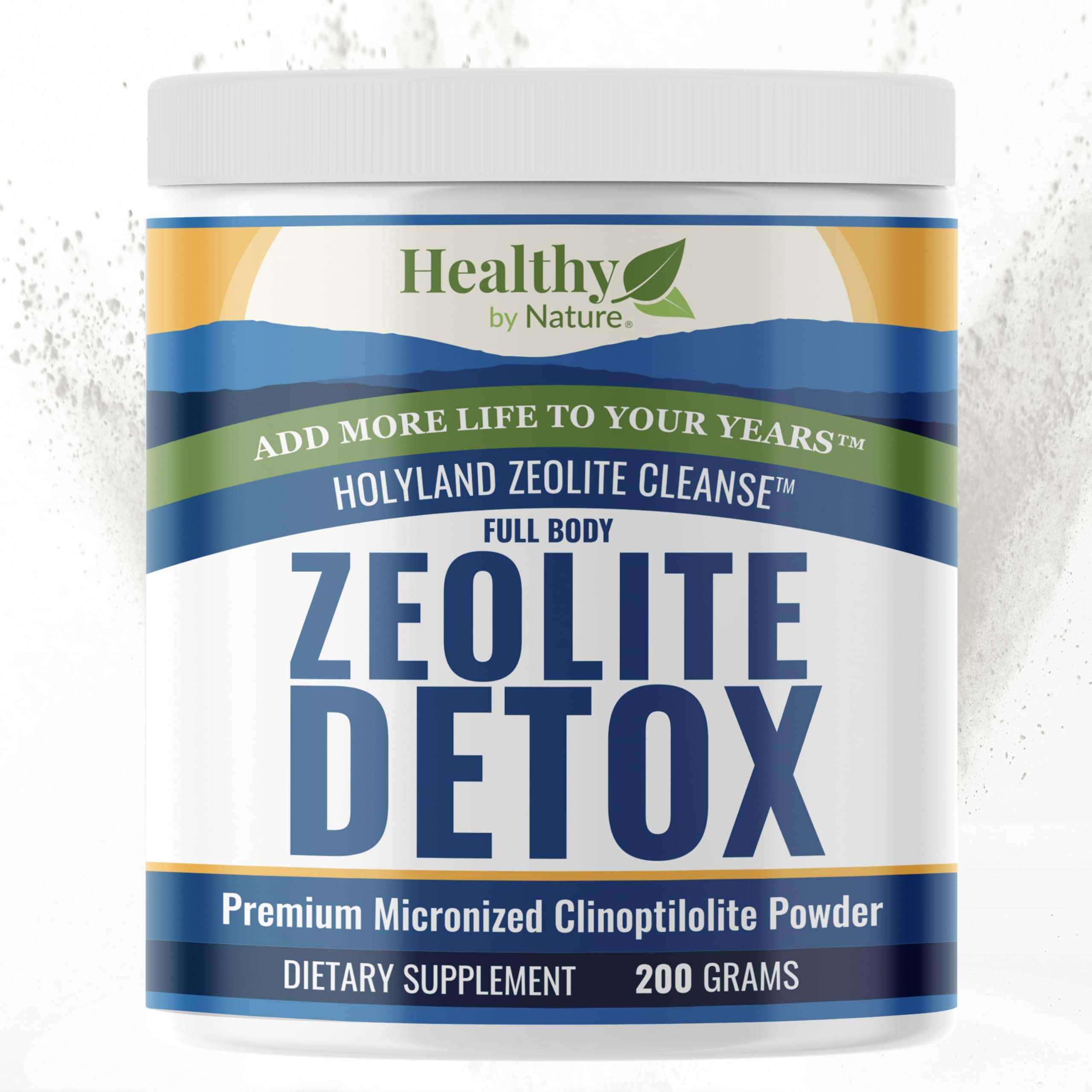 HolyLand Zeolite Cleanse - Zeolite Detox Powder (7.05oz 200 Gram) - Clinoptilolite Natural Activated - Micronized 0-25 - Full Body Detox for Women, Men - Supports Energy, Focus, Immunity, Gut Health - Image 1