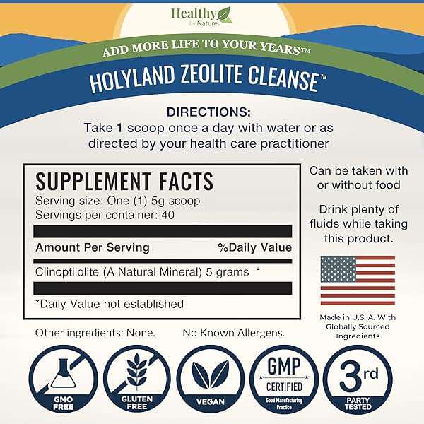 HolyLand Zeolite Cleanse - Zeolite Detox Powder (7.05oz 200 Gram) - Clinoptilolite Natural Activated - Micronized 0-25 - Full Body Detox for Women, Men - Supports Energy, Focus, Immunity, Gut Health - Image 6