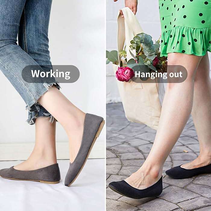 HEAWISH Women’s Black Flats Shoes Comfortable Suede Pointed Toe Slip On Casual Ballet Flats Dress Shoes Nude Flats - Image 6