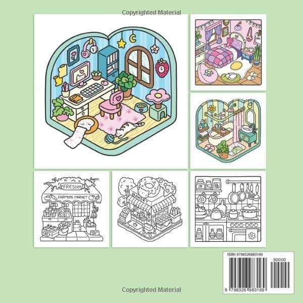 Little Corner: Coloring Book for Adults and Teens, Super Cute Designs of Cozy, Hygge Spaces for Relaxation (Cozy Spaces Coloring) - Image 2