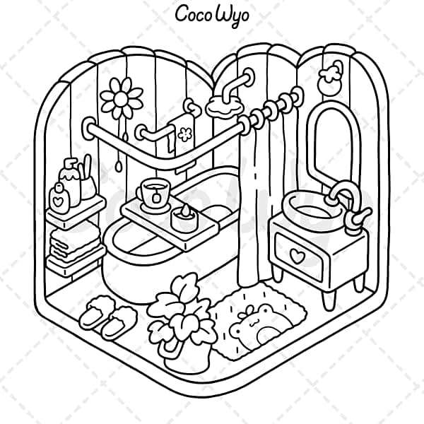 Little Corner: Coloring Book for Adults and Teens, Super Cute Designs of Cozy, Hygge Spaces for Relaxation (Cozy Spaces Coloring) - Image 3
