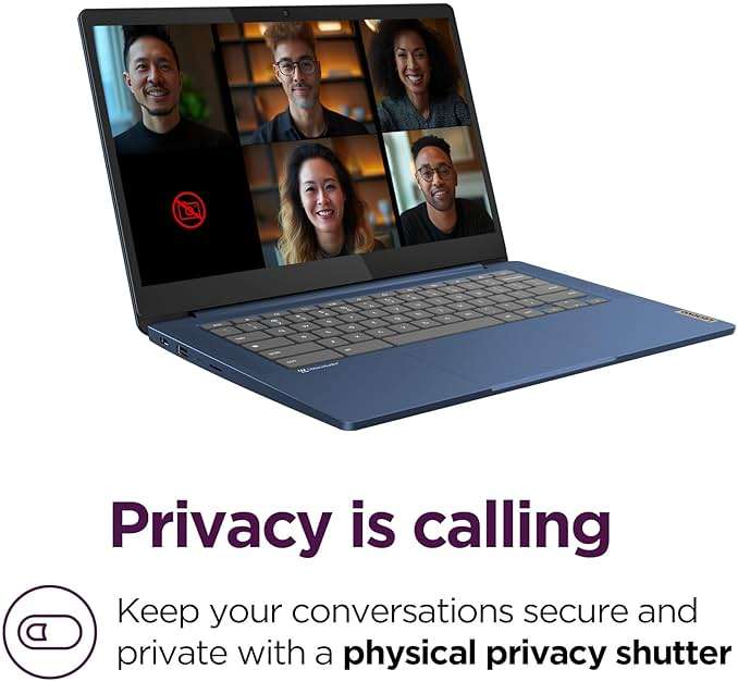 Lenovo IdeaPad Slim 3 Chromebook - 2024 - Lightweight Laptop - Waves MaxxAudio® Speakers - 14" HD Display -720p Camera - 4GB Memory - 64GB Storage - MediaTek Kompanio 520 - Abyss Blue - Image 5